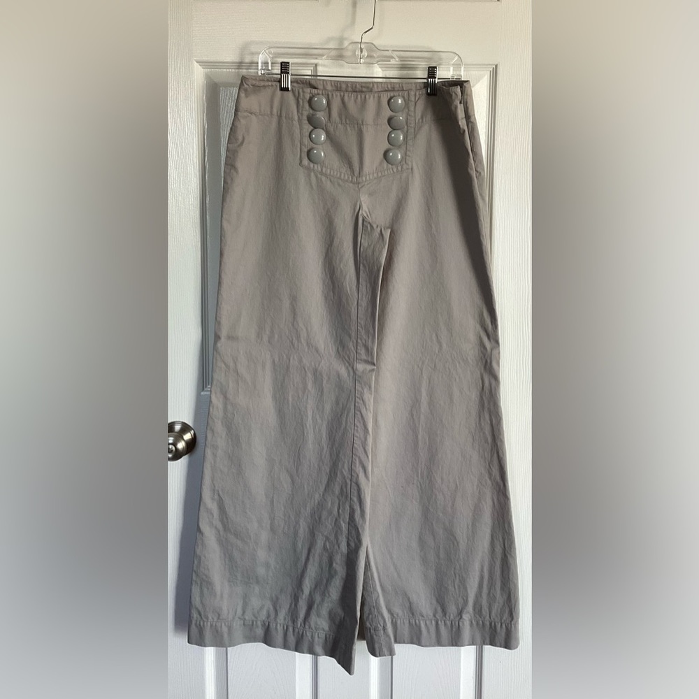 Kensie Wide Leg Pant With Decorative Buttons Size 10